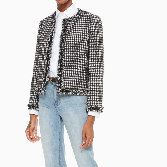 Kate Spade houndstooth tweed jacket - Picture 1 of 9